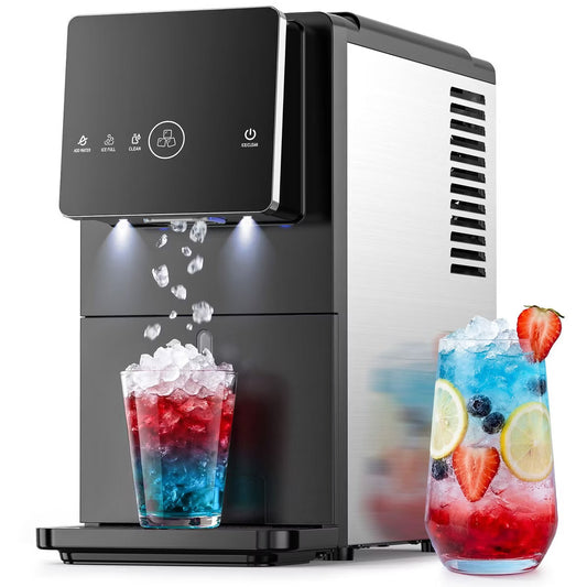 🔥Countertop Nugget Ice Maker with One-Touch Dispensing – 33lbs/Day Production